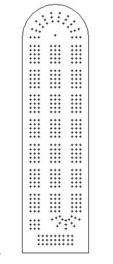 Free Cribbage Board Template Printable